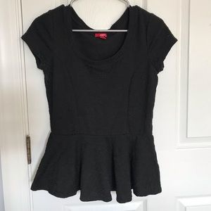 Black peplum top